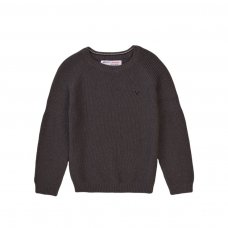 7BKNIT 5T: Charcoal Marl Knitted Jumper (8-14 Years)